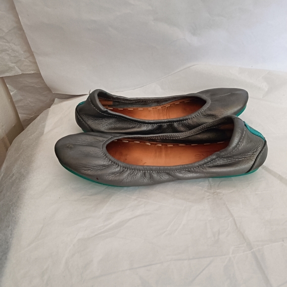 Tieks Silver Pewter Ballet Flats US 5 Shoes Metallic Gray Leather - Picture 16 of 16